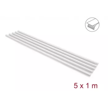 Delock samoljepljivi kabelski kanal s kliznim poklopcem 15 x 10 mm - 1 m, pakiranje 5 komada, bijeli