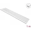 Delock samoljepljivi kabelski kanal s kliznim poklopcem 20 x 10 mm, 1 m, pakiranje od 5, bijeli