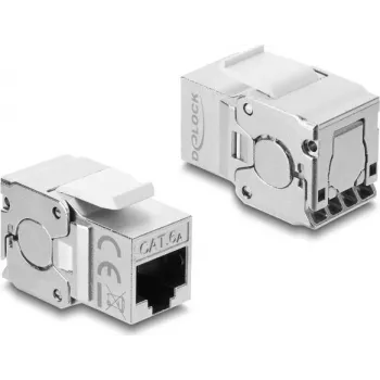 Delock Keystone modul RJ45 utičnica na LSA Cat.6A oklopljen bez alata