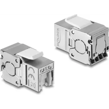 Delock Keystone modul RJ45 utičnica na LSA Cat.6A oklopljen bez alata sa zaštitom od prašine