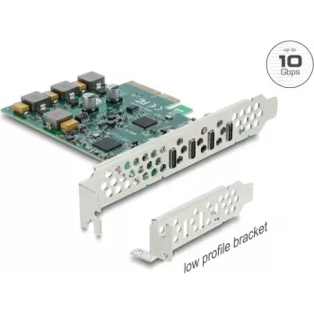 Delock PCI Express x4 kartica na 4 x USB Type-C™ 10 Gbps - Low Profile format