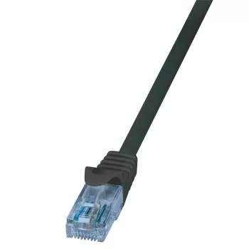 LogiLink Cat.6A U/UTP patch kabel, 10m, crni, LSZH, 10Gbps