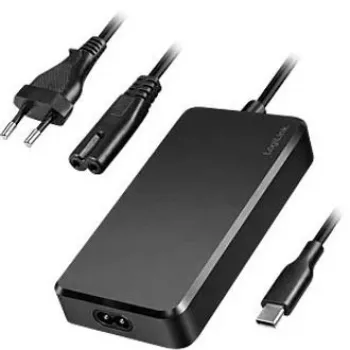 LogiLink 100W USB-C PD univerzalni adapter s fiksnim kabelom, crni