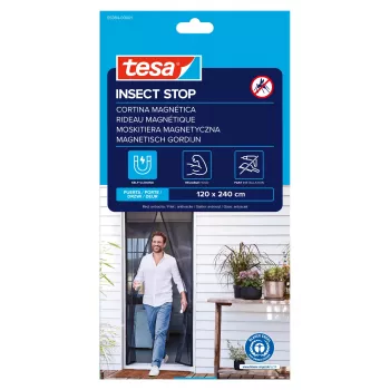 tesa Insect Stop magnetska mreža za vrata protiv insekata, antracit, 1,2 x 2,4 m