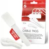 LABEL THE CABLE LTC 2620-10 višekratne čičak vezice za kabele s integriranim etiketama, bijele, 10 komada
