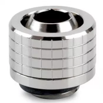 Thermal Grizzly DeltaMate Compression Fitting, Brass - Gloss Nickel, ST13 (13mm OD, G1/4 inch)