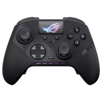 ASUS ROG Raikiri II Pro PC gaming kontroler - Triple-Mode (USB-C, 2,4 GHz RF, Bluetooth 5,0), OLED zaslon, 4 programabilna paddles, ESS-DAC, crni
