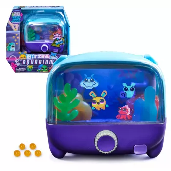 Bitzee Aquarium interaktivna digitalna igračka za kućne ljubimce s 20+ virtualnih ljubimaca, upravljanje dodirom i pokretom, ljubičasta/roza