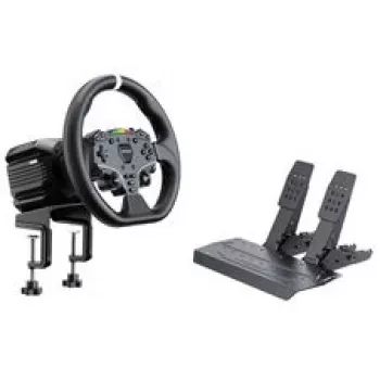 MOZA R5 Pro simulator utrka - 5,5 Nm Direct Drive baza volana, 11 inch kožni volan, set s 2 pedale