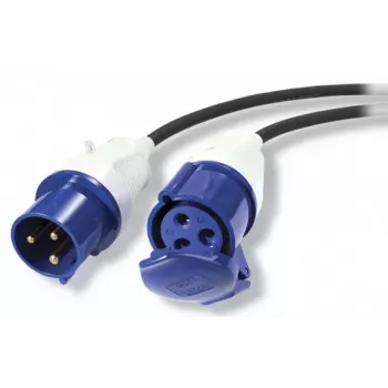 APC modularni produžni kabel za distribuciju IT napajanja, 3-žilni, IEC 60309 32A (2P+E) muški na ženski, 230 V, 6 m (PDX332IEC-600)