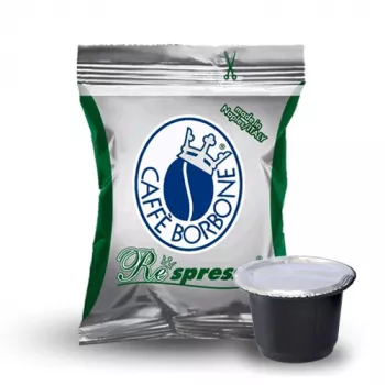 Caffè Borbone Respresso Decaffeinated Coffee Capsules, Nespresso Compatible, 50 Count, 5 g Each