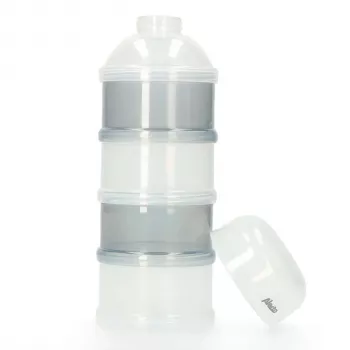 Alecto BF-4 dozator za mlijeko u prahu s 3 pretinca, bez BPA, nepropusan, bijeli/prozirni