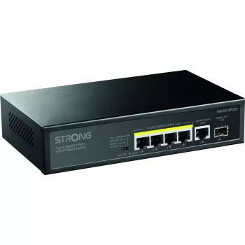 Strong SW5011POE+ 8-portni Gigabit PoE+ switch, 120W budžet, metalni, bez ventilatora