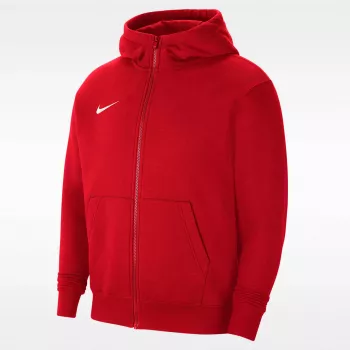 Nike Park 20 fleece majica s kapuljačom na patentni zatvarač, University Red
