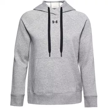 Under Armour ženska Rival Fleece majica s kapuljačom, Mod Gray/bijela