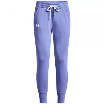 Under Armour Rival Fleece ženske hlače Cosmic Purple / bijele XS