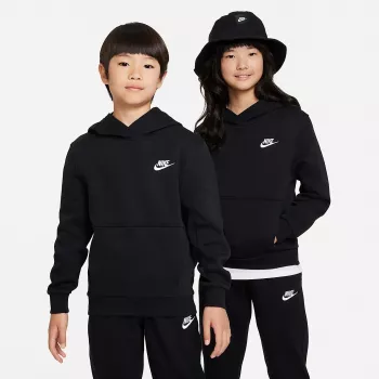 Nike Sportswear Club Fleece dječja hoodica na patent zatvarač, crna FD3000 010 m