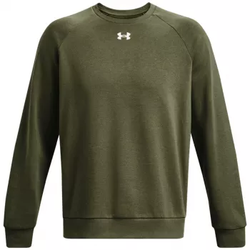 Under Armour muška majica Rival Fleece Crew, kaki 1379755 390