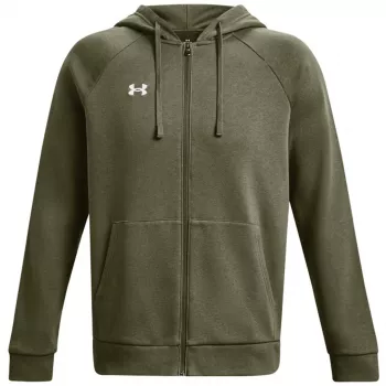 Under Armour muška majica s kapuljačom na patentni zatvarač Rival Fleece, kaki 1379767 390