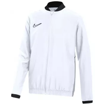 Nike Dri-FIT Academy 25 hoodie s punim patentnim zatvaračem za djecu, bijelo-crni, veličina XL