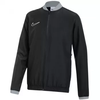 Nike Dri-FIT Academy 25 dječja hoodica s punim patentnim zatvaračem crno-bijela, veličina L