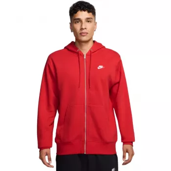 Nike Club BB muška hoodica s punim patentnim zatvaračem University Red FN3861 657, veličina L