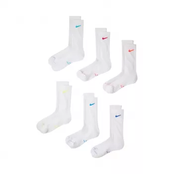 Nike Everyday Elevated čarape Crew, 6 pari, bijele, 35-37,5