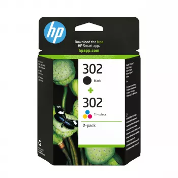 HP 302 paket od 2 crne/trobojne originalne tintne patrone