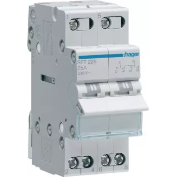 Hager SFT225 modularni preklopnik I-0-II, 2P, 25A, 230V AC, DIN tračnica