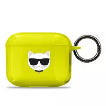 Karl Lagerfeld KLA3UCHFY maska za AirPods 3 žuta Choupette