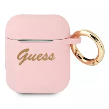 GUESS GUA2SSSI AirPods 1/2 futrola pink silikon Vintage Script