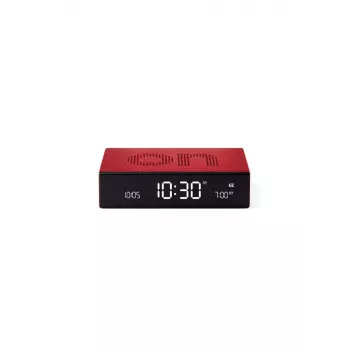 Lexon Flip Premium Double-Sided Alarm Clock Red LR152R