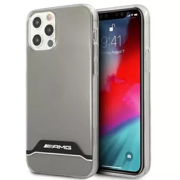 AMG AMHCP12MTCBW iPhone 12/12 Pro prozirna tvrda futrola elektroplatirano crno i bijelo