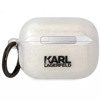 Karl Lagerfeld KLAPHNKCTGT AirPods Pro futrola prozirna glitter Karl i Choupette