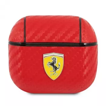 Ferrari FESA3CARE On Track futrola za AirPods 3 crvena PU karbon