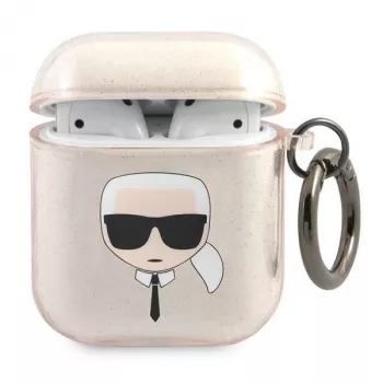 Karl Lagerfeld KLA2UKHGD futrola za AirPods 1/2 zlatna glitter Karl Head
