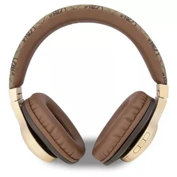 GUESS 4G Script Metal Logo bežične on-ear slušalice Bluetooth 5.3 smeđe