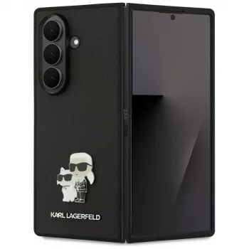 Karl Lagerfeld Saffiano Karl & Choupette Pin futrola za Samsung Galaxy Z Fold7 – crna