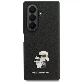 Karl Lagerfeld Saffiano Karl & Choupette Pin futrola za Samsung Galaxy Z Fold7 – crna