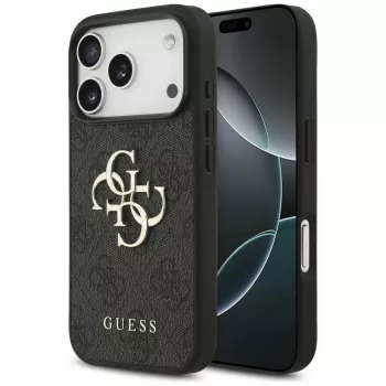 GUESS 4G Big Logo zaštitna futrola za iPhone 17 Pro / 18 Pro - crna