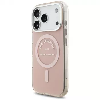 Karl Lagerfeld IML Karl RSG Logo MagSafe futrola za iPhone 17 Pro, ružičasta