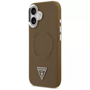 GUESS Triangle Logo MagSafe futrola za iPhone 17 - smeđa