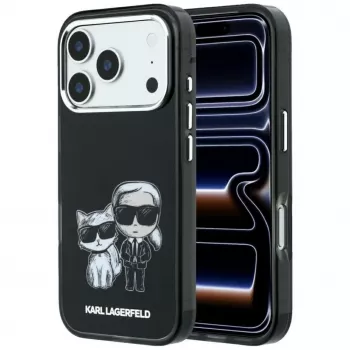Karl Lagerfeld Smooth Karl & Choupette Bodies Sketch MagSafe futrola za iPhone 18 Pro / 17 Pro - crna