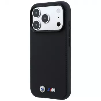BMW M Quadrille Kevlar Metal Logo MagSafe futrola za iPhone 18 Pro Max / 17 Pro Max - crna