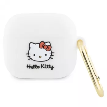 Hello Kitty HKA33DKHSH futrola za AirPods 3 bijela silikon 3D Kitty glava