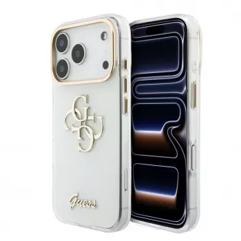 GUESS IML 4G Script Metal MagSafe futrola za iPhone 18 Pro / 17 Pro, bijela
