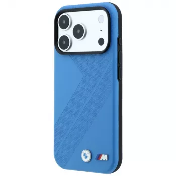 BMW M Tire Track Metal Logo MagSafe Case for iPhone 18 Pro / 17 Pro - Blue