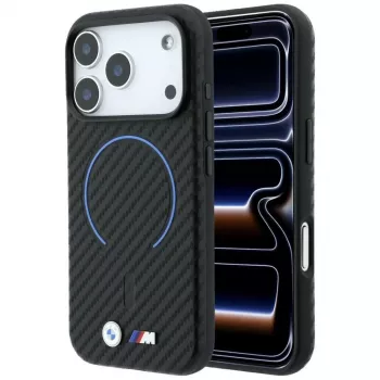 BMW M Carbon Printed Ring MagSafe futrola za iPhone 18 Pro / 17 Pro - crna