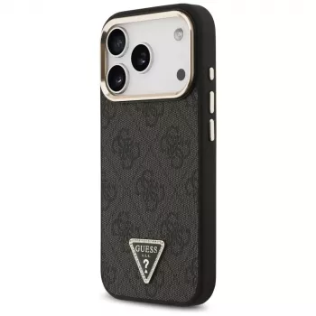 GUESS 4G Triangle Logo MagSafe futrola za iPhone 18 Pro / 17 Pro - crna i zlatna