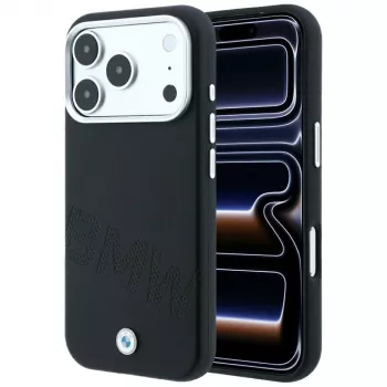 BMW Sign Inclined Deboss Letters MagSafe Case for iPhone 18 Pro / 17 Pro - Black